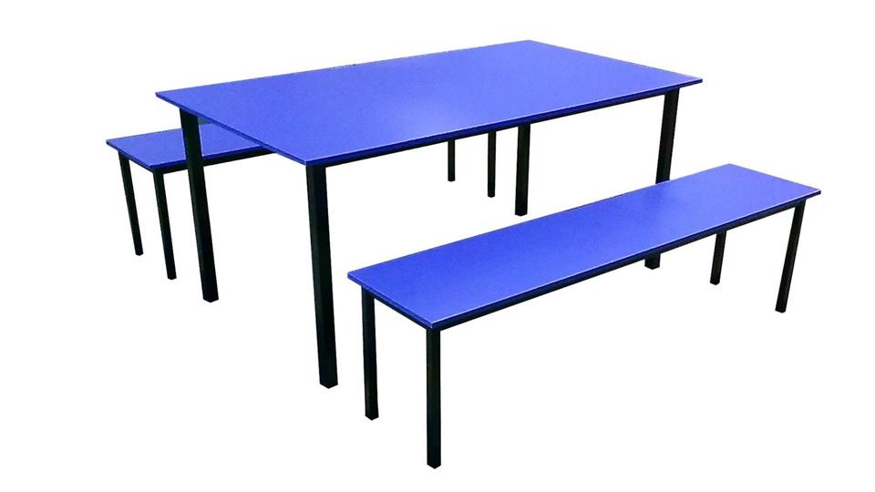 Kid's Table + Bench Set (Blue)