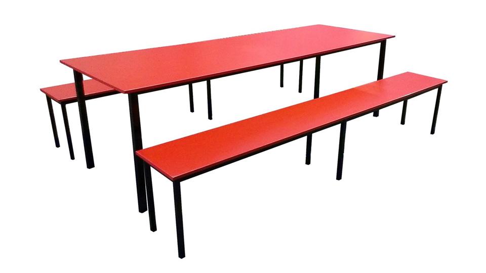 Kid's Table + Bench Set (Red)