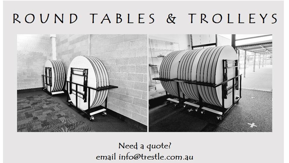 ROUND TABLES WITH TROLLEY