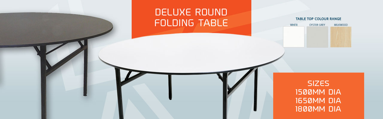 Round Folding Trestle Tables, Large Round Catering Tables
